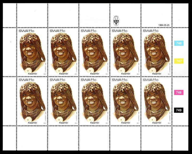 South-West Africa 1984/05/25 Traditional Headdresses 2nd Series 11c Complete Sheet of 10