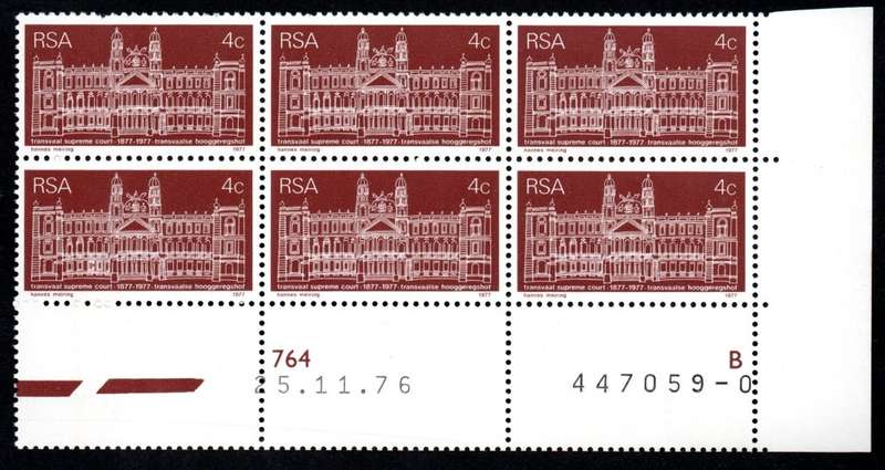 RSA 1977/05/18 Centenary of Transvaal Supreme Court Control Blocks B