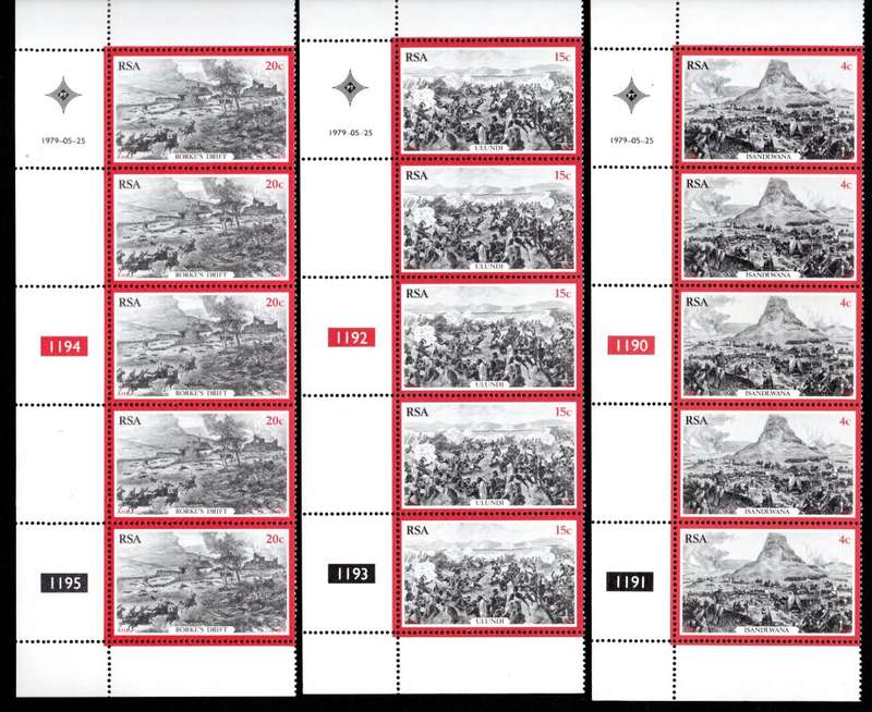 RSA 1979/05/25 Centenary of the 1879 Zulu war Control Blocks