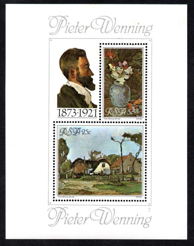 RSA 1980/05/06 Tribute to Pieter Wenning Miniature Sheet
