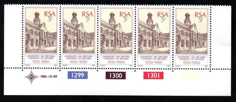 RSA 1980/10/09 University of Pretoria Control Blocks