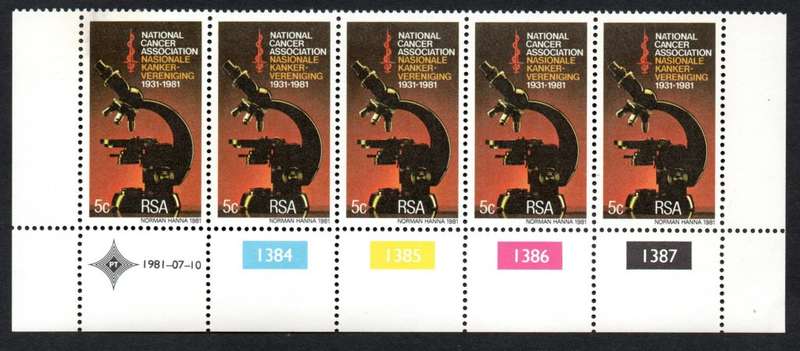 RSA 1981/07/10 50th Anniversary of national Cancer Association of SA Control Blocks