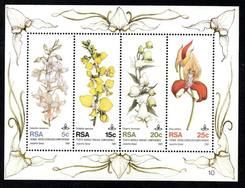 RSA 1981/09/11 Tenth World Orchid Conference Miniature Sheet