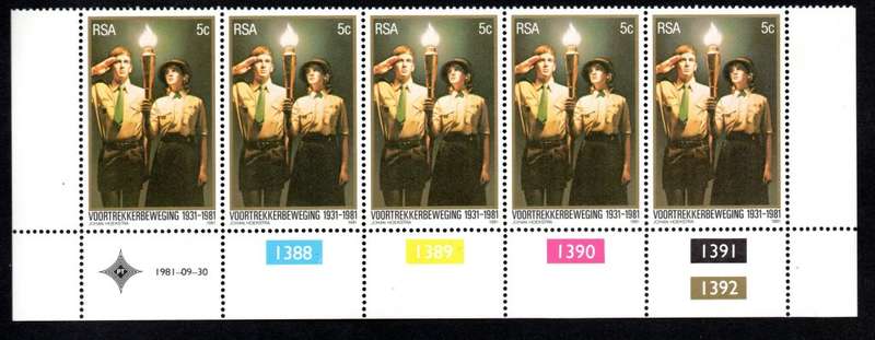 RSA 1981/09/30 50th Anniversary of Voortrekker Movement Control Blocks