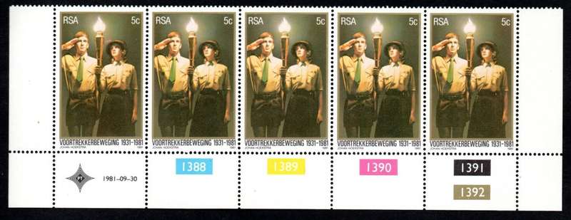 RSA 1981/09/30 50th Anniversary of Voortrekker Movement Control Blocks