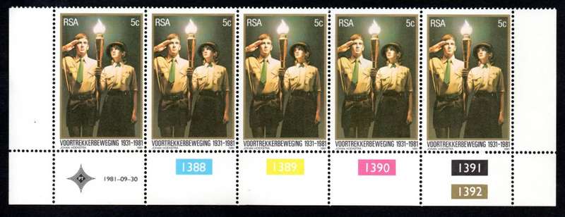 RSA 1981/09/30 50th Anniversary of Voortrekker Movement Control Blocks