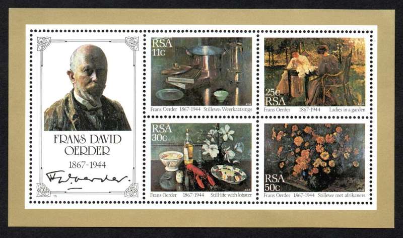RSA 1985/02/22 Paintings by Frans David Oerder Miniature Sheet