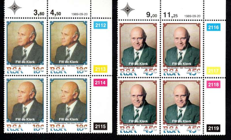 RSA 1989/09/20 Inauguration of State President FW de Klerk Control Blocks