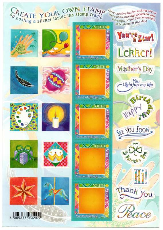 RSA 2001/10/01 Create your own stamp Complete Sheet