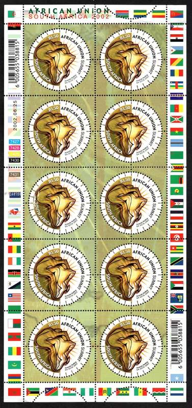 RSA 2002/06/25 African Union Summit Circular Stamp Set