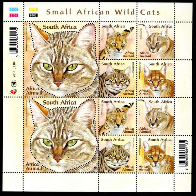 RSA 2011/02/04 African Wild Cats Complete Sheet