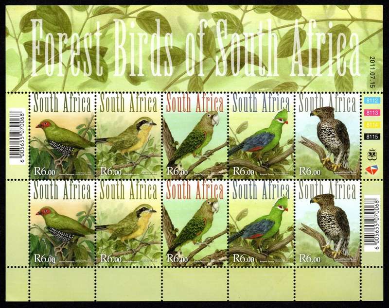 RSA 2011/07/15 Forest Birds Complete Sheet
