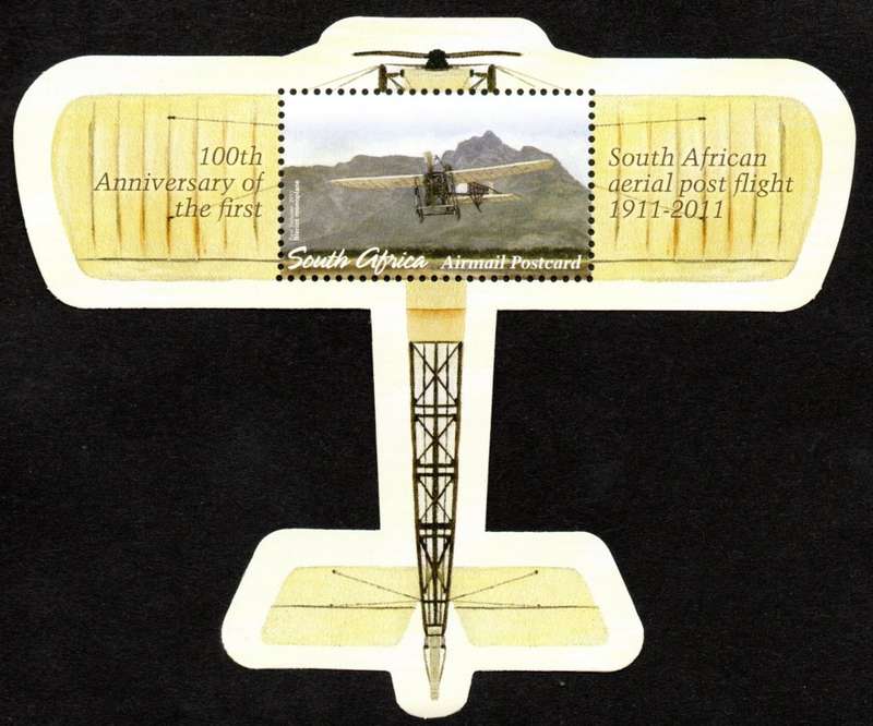 RSA 2011/10/08 100th Anniversary of first SA airmail flight Miniature Sheet