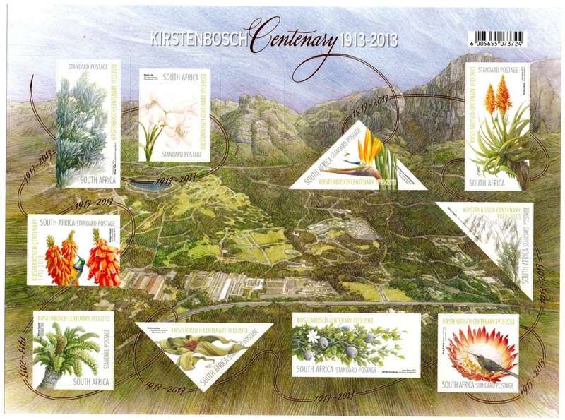 RSA 2013/07/01 Kirstenbosch Centenary Sheetlet