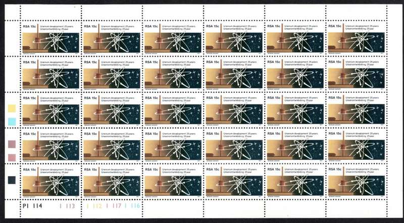 RSA 1977/10/08 Uranium Development Complete Sheet of 30