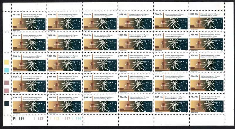 RSA 1977/10/08 Uranium Development Complete Sheet of 30