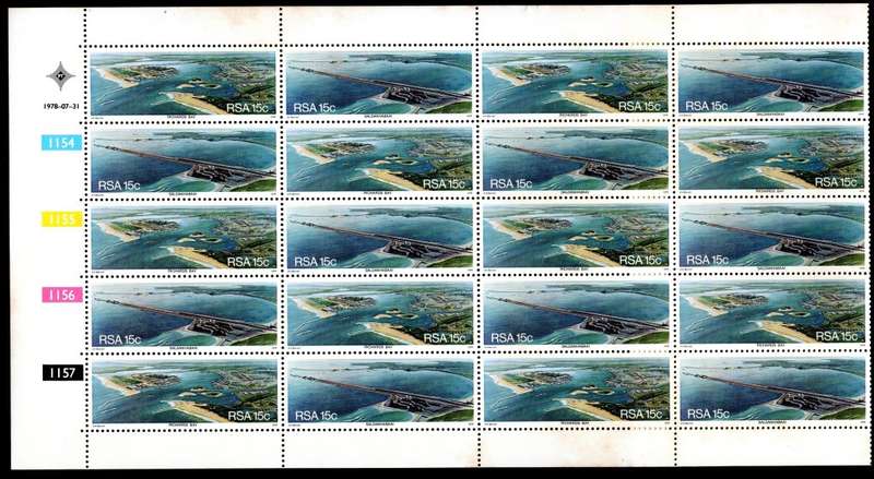 RSA 1978/07/31 Saldanha Bay 15c Complete Sheet of 25