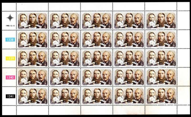 RSA 1980/12/15 Paardekraal monument 5c Complete Sheet of 25