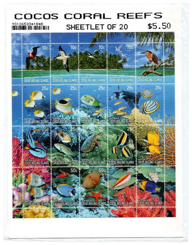 Australia 2006 Cocos Coral Reefs Sheetlet of 20 Stamps