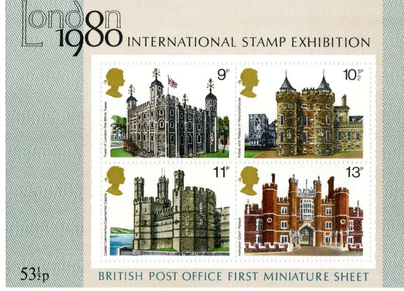 GB 1980 London International Stamp Exhibition British Post Office First Miniature Sheet