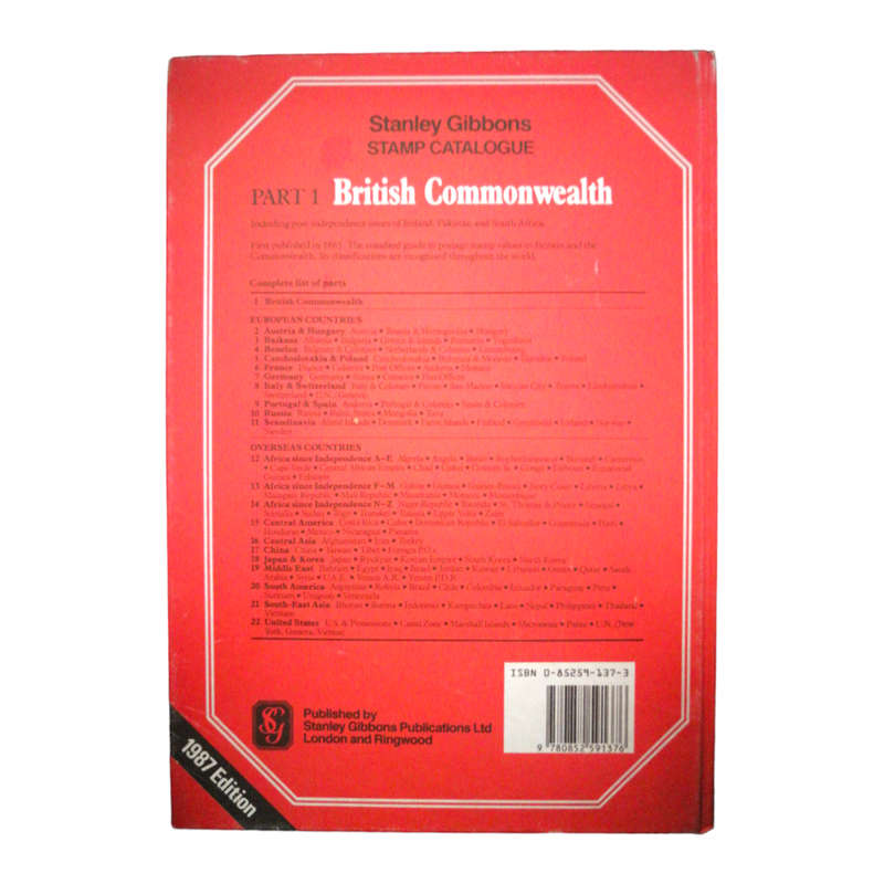 1997 Stanley Gibbons Stamp Catalogue- Part 1- British Commonwealth Hardcover w/o Dustjacket