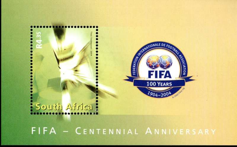 RSA 2004/05/14 FIFA Centennial Anniversary Miniature Sheet