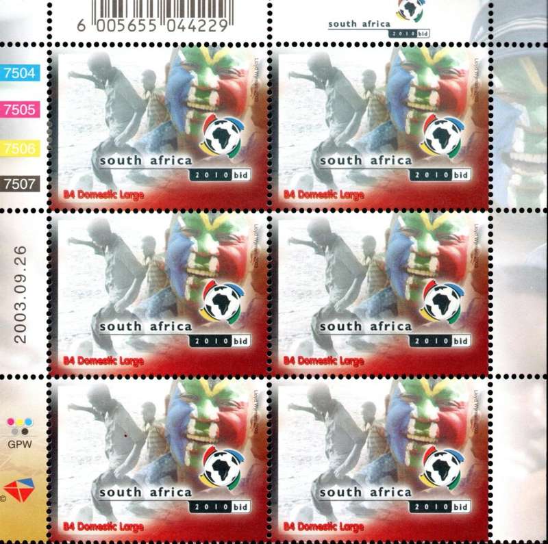 RSA 2003/09/26 World Cup Soccer Bid Control Blocks Set