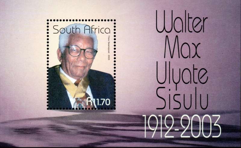 RSA 2003/09/24 Walter Max Ulyate Sisulu Miniature Sheet