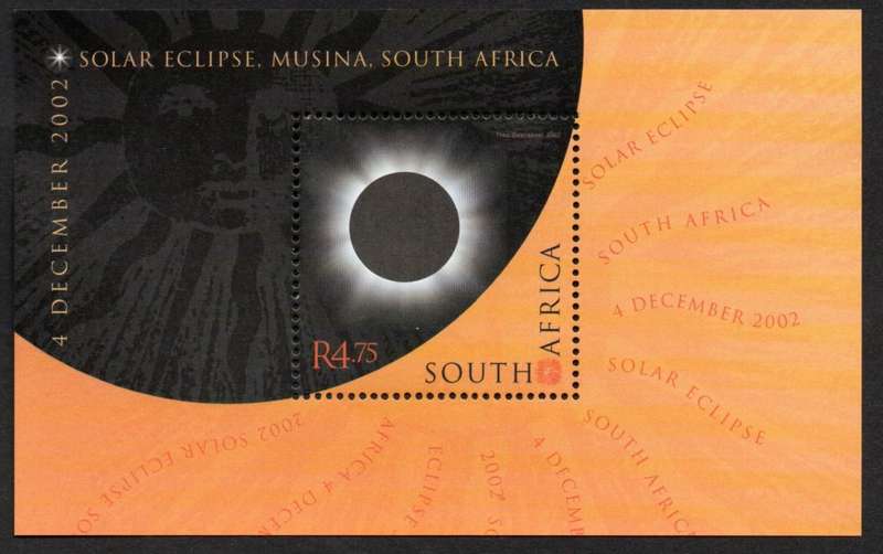 RSA 2002/12/14 Solar Eclipse Miniature Sheet