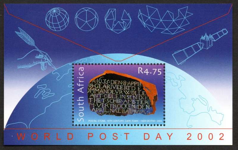 RSA 2002/10/09 World Post Day Miniature Sheet