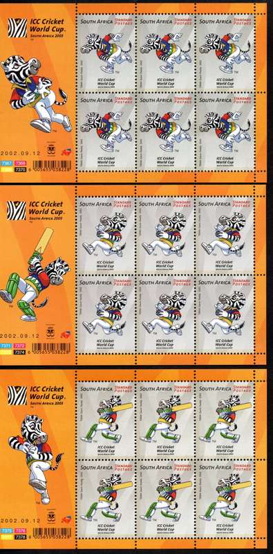 RSA 2002/09/23 ICC Cricket World Cup S.A. 2003 Control Blocks Set