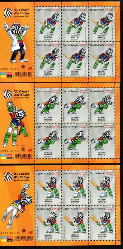 RSA 2002/09/23 ICC Cricket World Cup S.A. 2003 Control Blocks Set