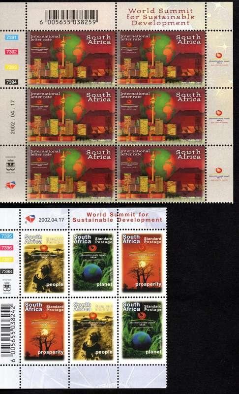 RSA 2002/04/17 World Summit For Sustainable Development Control Block Set