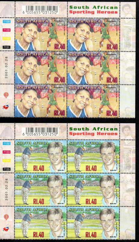 RSA 2001/02/28 South African Sporting Heroes 1994-2000 Control Block Set