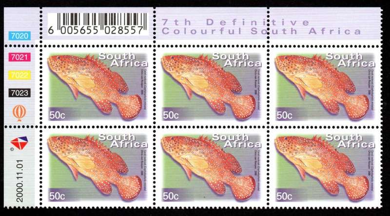 RSA 2000/11/01 7th Definitive Issue 50c Control Blocks