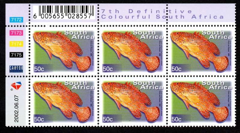 RSA 2002/06/07 7th Definitive Issue 50c Control Blocks