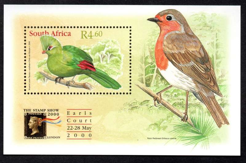 RSA 2000/05/20 Birds of a Feather London Stamp Show 2000 Miniature Sheet