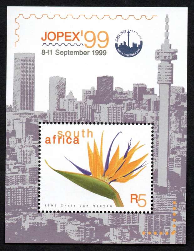 RSA 1999/09/08 Johannesburg Stamp Exhibition JOPEX 1999 Miniature Sheet