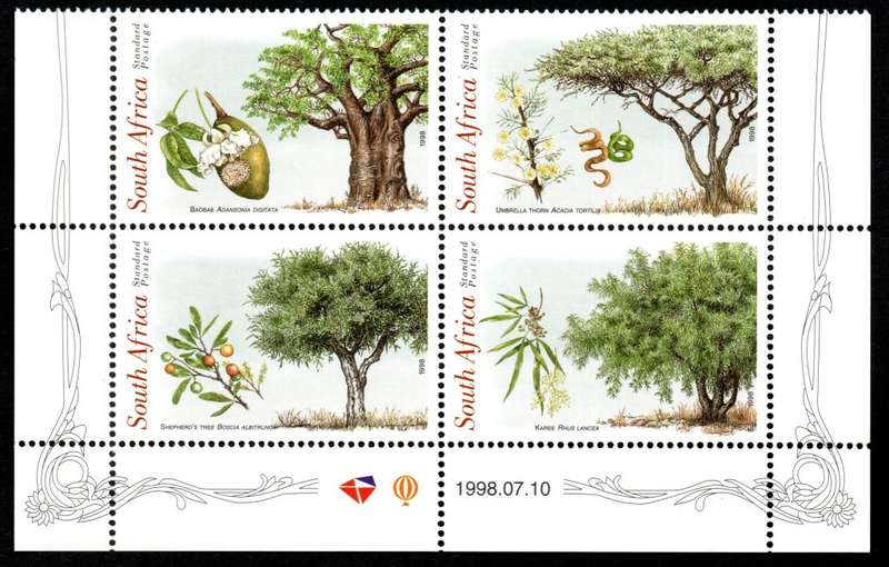 RSA 1998/09/04 Indigenous Trees of South Africa Control Blocks