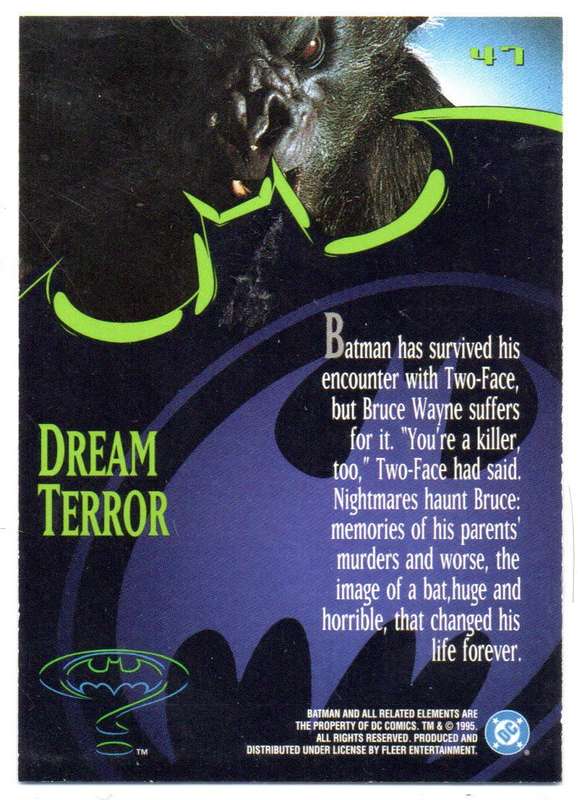 Fleer Ultra 95 DC Comics Batman Forever  - 47 Dream Terror