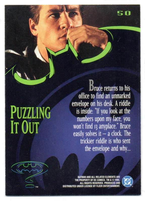 Fleer Ultra 95 DC Comics Batman Forever  - 50 Puzzling it Out