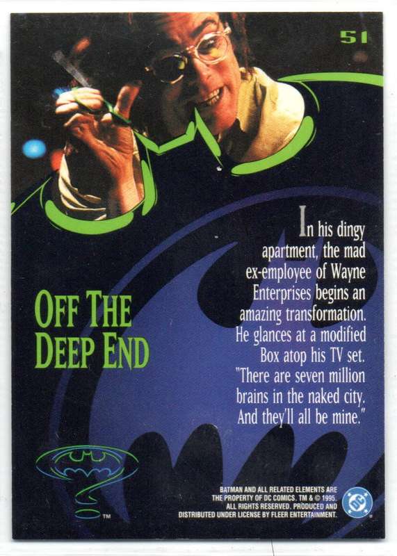 Fleer Ultra 95 DC Comics Batman Forever  - 51 Off the Deep End