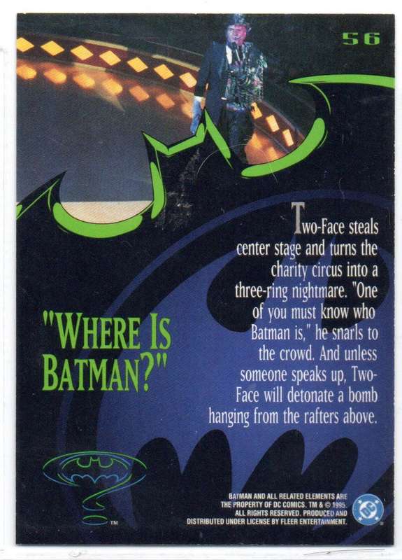 Fleer Ultra 95 DC Comics Batman Forever  - 56 `Where is Batman?`