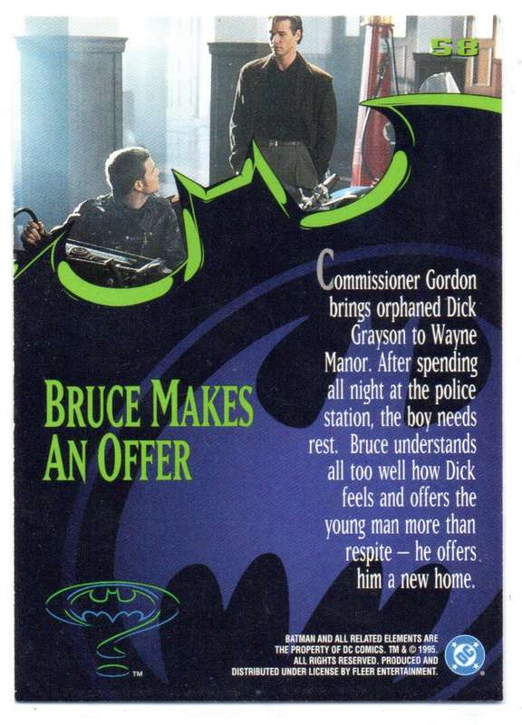 Fleer Ultra 95 DC Comics Batman Forever  - 58 Bruce Makes An Offer