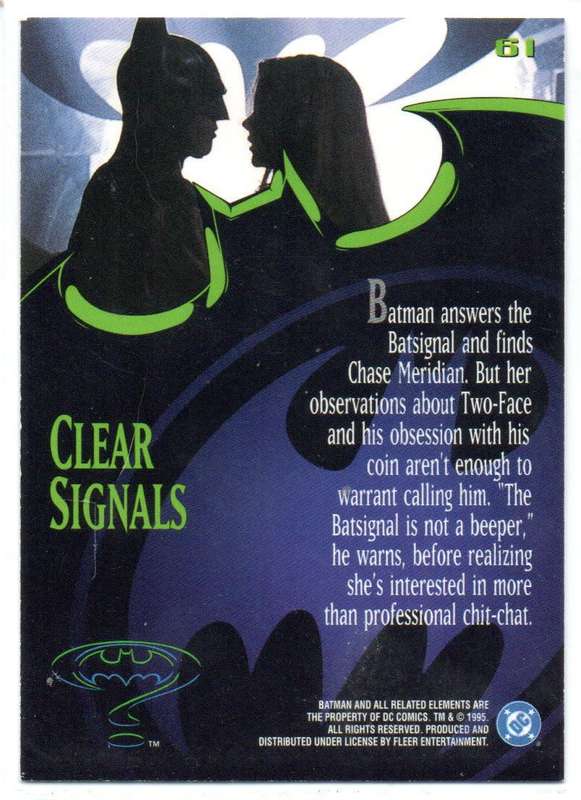 Fleer Ultra 95 DC Comics Batman Forever  - 61 Clear Signals