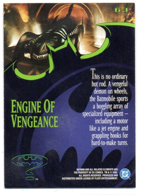 Fleer Ultra 95 DC Comics Batman Forever  - 63 Engine of Vengeance
