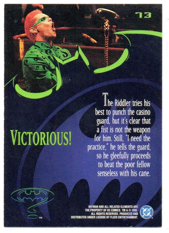 Fleer Ultra 95 DC Comics Batman Forever  - 73 Victorious!