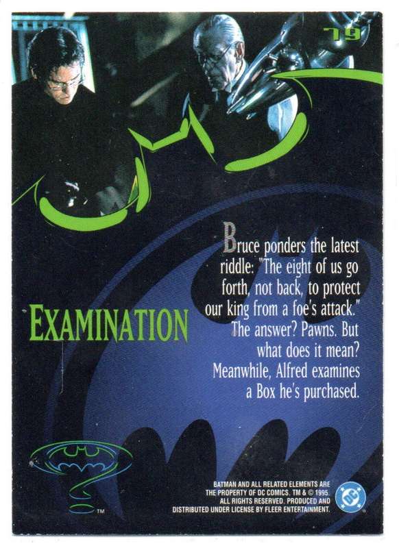 Fleer Ultra 95 DC Comics Batman Forever  - 79 Examination