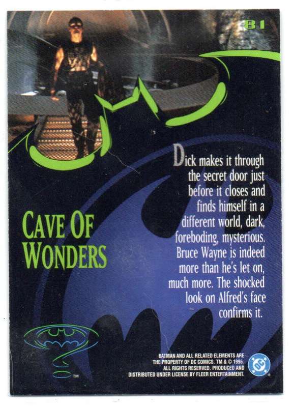 Fleer Ultra 95 DC Comics Batman Forever  - 81 Cave of Wonders