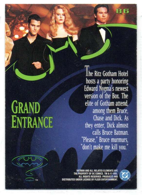 Fleer Ultra 95 DC Comics Batman Forever  - 86 Grand Entrance